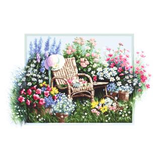 輸入刺しゅうキット Luca-S(ルーカス) Blooming garden (花咲く庭