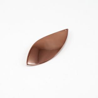 チョコカラー メタルマーキス プレート 1穴 約42×16mm ブラウン 1ヶ
