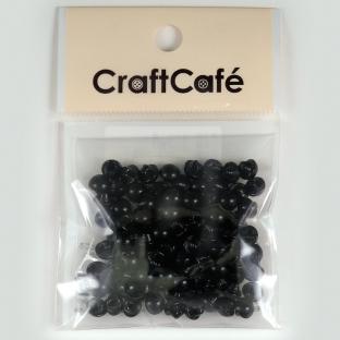 CraftCafe 目玉ボタン 黒 6mm 100個入り|在庫ありの場合、4営業日前後で発送(土日祝除く)