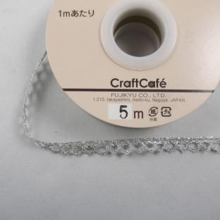 CraftCafe ラメトーションレース シルバー H0924E-G (50cm単位)｜在庫ありの場合、4営業日前後で発送(土日祝除く)