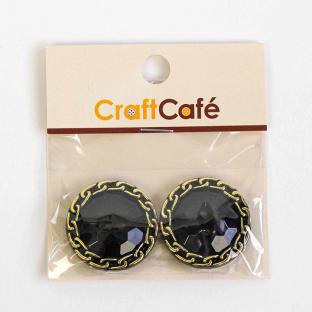 CraftCafe チェーンサークルボタン 25mm 2ヶ入 9922G｜在庫ありの場合、土日祝除く通常1～3営業日で発送