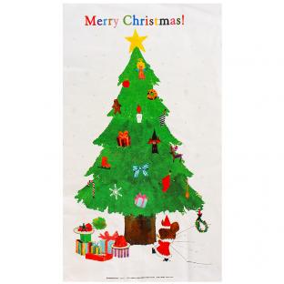 くまのがっこう クリスマスパネルインクジェット オックス 58cm (カットクロス)｜在庫ありの場合、土日祝除く通常1～3営業日で発送