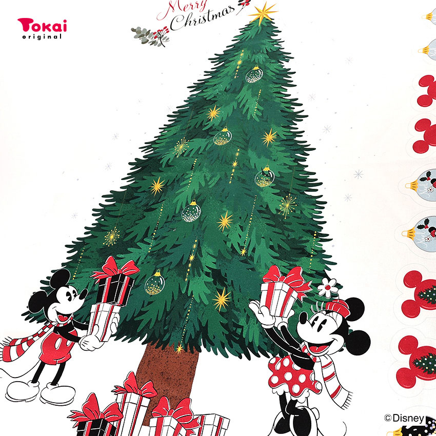 【12/14までSALE価格】ディズニー クリスマスパネル 108×68cm カットクロス｜在庫ありの場合、4営業日前後で発送(土日祝除く)