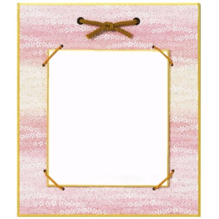 豆色紙掛けピンク桜柄 21×18cm