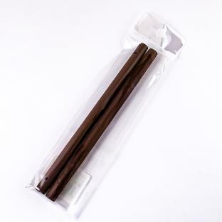 木製 タペストリー棒 こげ茶 14cm 2本組 飾り棒