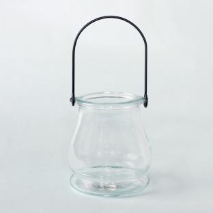 ランタン型 ガラスベース 透明 ハンドル付き 10-3115