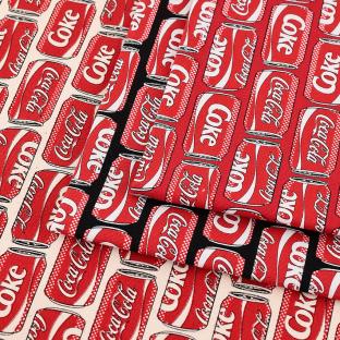 【お買い得品】コカ･コーラ A柄 缶 オックス 1m単位｜在庫ありの場合、土日祝除く通常1～3営業日で発送