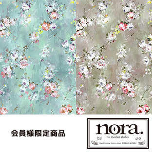 【同梱不可 12月上旬発送予定】nora. moony flowers シーチング FR1091 1m単位