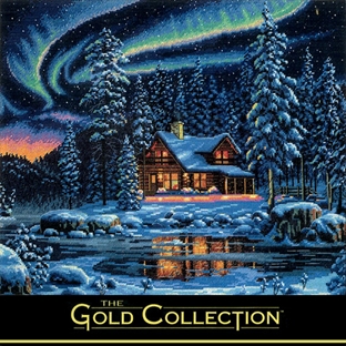 輸入刺しゅうキット　Dimensions　ゴールドコレクション 風景　The Gold Collection Aurora Cabin｜在庫ありの場合、土日祝除く通常1～3営業日で発送
