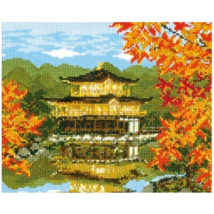 クロスステッチキット オリムパス 四季を彩る 日本の名所 秋の金閣寺