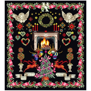 輸入刺しゅうキット　Thea GOUVERNEUR　Christmas Black Aida 2077 05｜在庫ありの場合、土日祝除く通常1～3営業日で発送