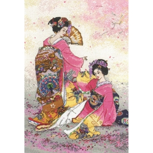 輸入刺しゅうキット　maia　Hutari Mai (Pink) 二人舞｜在庫ありの場合、土日祝除く通常1～3営業日で発送