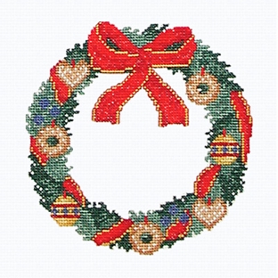 クロスステッチキット O.O.E. Christmas wreath クッキーオーナメント｜在庫ありの場合、土日祝除く通常1～3営業日で発送