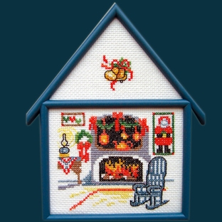 クロスステッチキット O.O.E. Christmas room fireplace｜在庫ありの場合、土日祝除く通常1～3営業日で発送