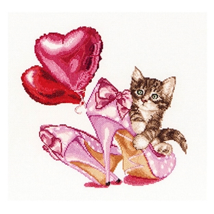 輸入刺しゅうキット　Thea GOUVERNEUR　Valentine's Kitte 【メール便可】｜在庫ありの場合、土日祝除く通常1～3営業日で発送