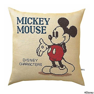 クロスステッチキット オリムパス Disney クッション ミッキーマウス キャメル ｜在庫ありの場合、4営業日前後で発送(土日祝除く)