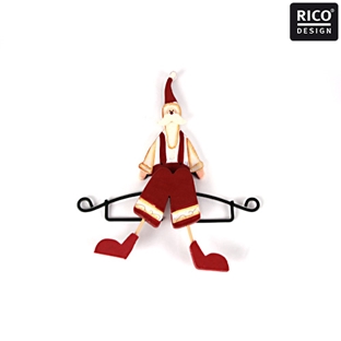 刺しゅう額　RICO　Deco hanger santa claus 11cm 木製サンタ