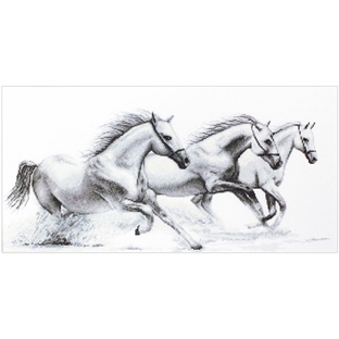 輸入刺しゅうキット　Luca-S(ルーカス)　B495 White horses 【メール便可】｜在庫ありの場合、土日祝除く通常1～3営業日で発送