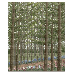 クロスステッチキット オリムパス オノエ・メグミ 木々の彩り カラマツ林の小道