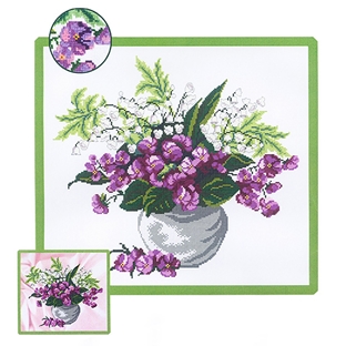輸入刺しゅうキット　Princesse　Tableau 「Muguet et violettes」A 【メール便可】