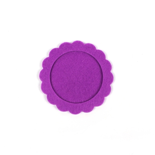 刺しゅう　刺しゅう額　RICO　Felt frame purple round 10cm 【メール便可】｜在庫ありの場合、土日祝除く通常1～3営業日で発送