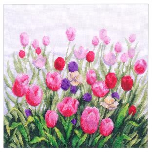輸入刺しゅうキット　Charivna　Valley of tulips (チューリップの谷) ｜在庫ありの場合、土日祝除く通常1～3営業日で発送