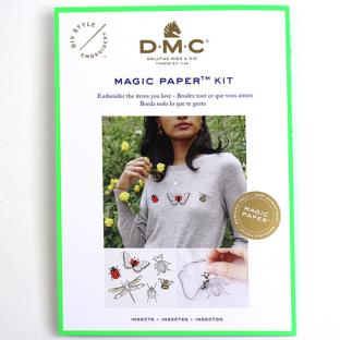 刺繍 DMC マジックペーパーキット フリーステッチ INSECTS【メール便可】