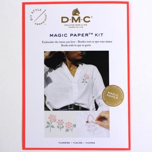 刺繍 DMC マジックペーパーキット クロスステッチ FLOWERS【メール便可】