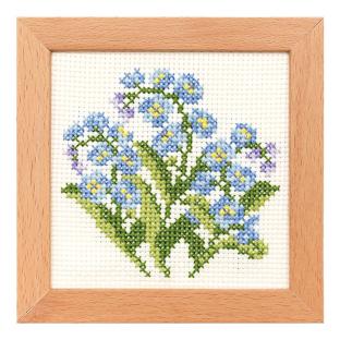クロスステッチキット COSMO(ルシアン) 小さな花のフレーム わすれな草