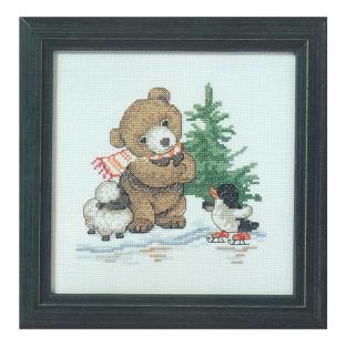 クロスステッチ キット O.O.E. 99314 Christmas of Bear and Penguin (くまちゃんとお友達)