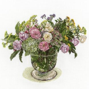 クロスステッチキット COSMO Fujico collection イングリッシュローズと初夏の花々