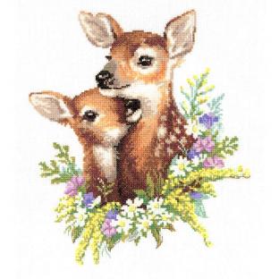 輸入刺繍キット PANNA Fawns 子鹿 花と鹿｜在庫ありの場合、土日祝除く通常1～3営業日で発送