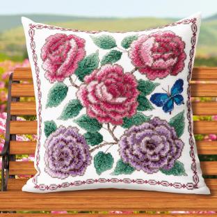 刺繍 オノエ・メグミ 花咲く庭の小さな物語 オールドローズと蝶