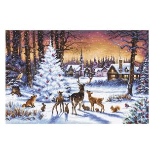 刺繍 LETISTITCH Christmas Wood クリスマスツリー 森の動物