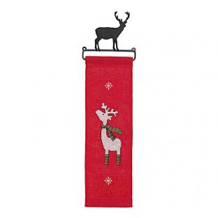 輸入刺繍 RICO Happy Christmas トナカイ ベルブル付き｜在庫ありの場合、土日祝除く通常1～3営業日で発送