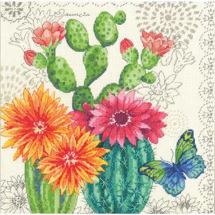 刺繍輸入キット Dimensions 70-35388 Cactus Bloom サボテンの花