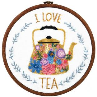 輸入刺繍 Charivna Brunch I love TEA （ブランチ お茶が好き）｜在庫ありの場合、土日祝除く通常1～3営業日で発送