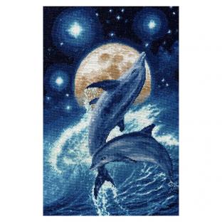 刺繍 Golden Fleece F-031 Dolpins イルカたちの宇宙 クロスステッチキット｜在庫ありの場合、土日祝除く通常1～3営業日で発送