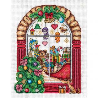輸入 刺繍キット KILART 8-295 Christmas Shop Window クリスマスのショーウィンドウ