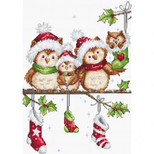刺繍キット Luca-s B1136 The Owls フクロウ クリスマス