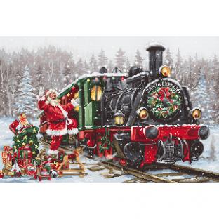 刺繍キット Luca-s B2397 Santa`s Express サンタ特急 クリスマス