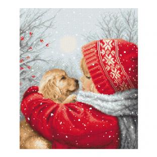 刺繍 LETISTITCH  L8019 Christmas hugs クリスマスハグ / クリスマス クロスステッチキット 輸入