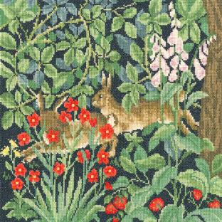 輸入刺繍キット Bothy Threads XAC16 Greenery Hares 緑の中の野ウサギ|在庫ありの場合、土日祝除く通常1～3営業日で発送
