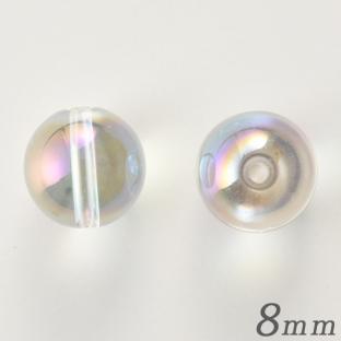 レインボー水晶8mm 約12個入り【メール便可】