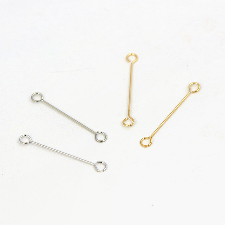 アクセサリー金具 9ピン(ピアノ線) 0.3×15mm シルバー・ゴールド|在庫ありの場合、4営業日前後で発送(土日祝除く)