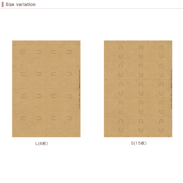 オリジナルワークス OA対応ピアス台紙 クラフト S・L 【メール便可